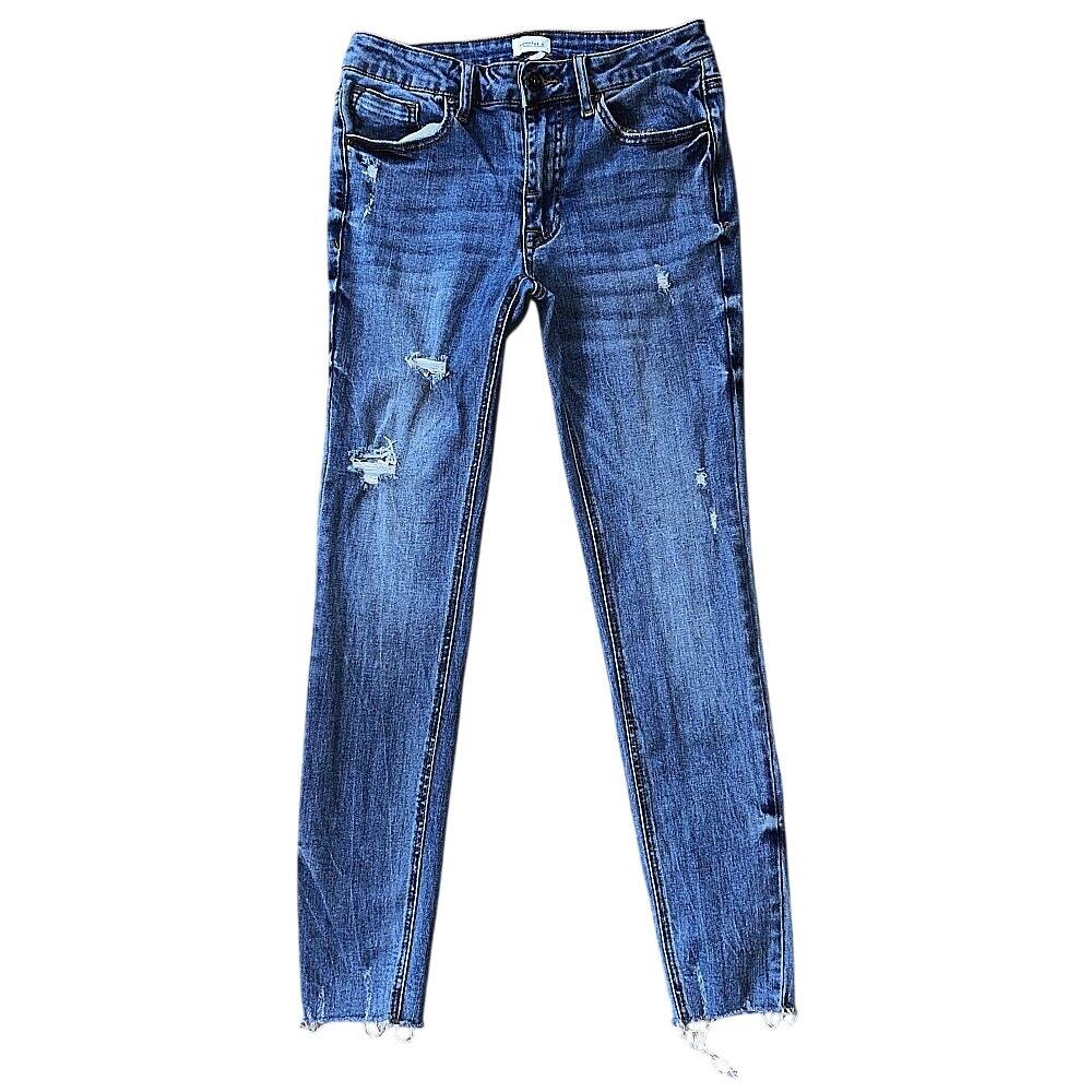 Special A Mid-Rise Distressed Ankle Skinny Jeans Size 5
